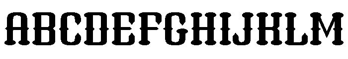 Human Hacked Font UPPERCASE