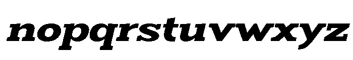 Humbles Black Expanded Slanted Font LOWERCASE