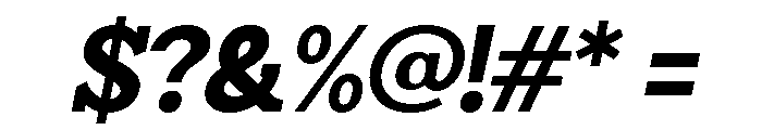 Humbles Black Slanted Font OTHER CHARS