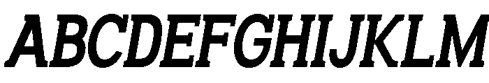 Humbles Bold Condensed Slanted Font UPPERCASE