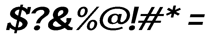 Humbles Bold Expanded Slanted Font OTHER CHARS