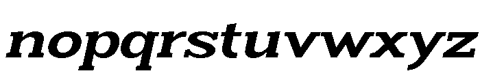Humbles Bold Expanded Slanted Font LOWERCASE