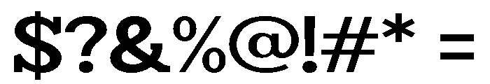 Humbles Bold Expanded Font OTHER CHARS