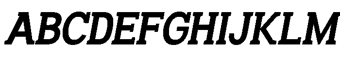 Humbles Bold SemiCond Slant Font UPPERCASE