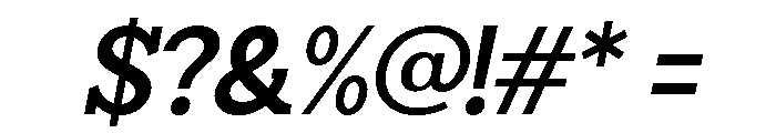 Humbles Bold Slanted Font OTHER CHARS
