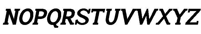 Humbles Bold Slanted Font UPPERCASE