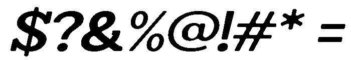 Humbles Soft Bold Exp Ita Font OTHER CHARS