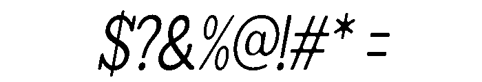 Humbles Soft Condensed Italic Font OTHER CHARS