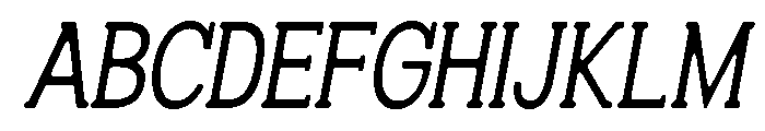 Humbles Soft Condensed Italic Font UPPERCASE