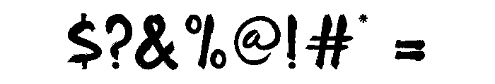 Hunter Back Font OTHER CHARS