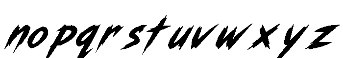 Hunter Velocity Italic Font LOWERCASE