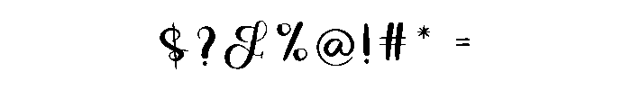 Hunting Calianda Font OTHER CHARS