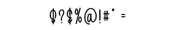 Hushlina Slanted Font OTHER CHARS
