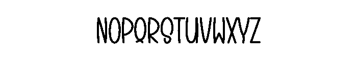 Hushlina Slanted Font LOWERCASE