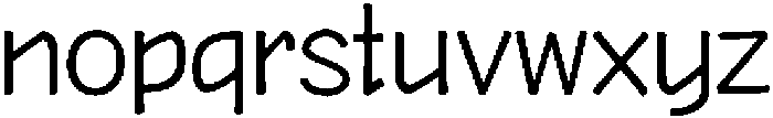 HUHandwriteKR Regular otf (400) Font LOWERCASE