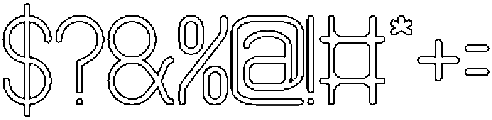 HUMANIZED MACHINE-Hollow otf (400) Font OTHER CHARS