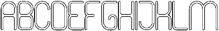HUMANIZED MACHINE-Hollow otf (400) Font UPPERCASE