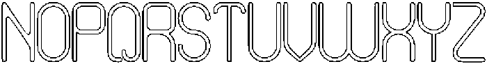 HUMANIZED MACHINE-Hollow otf (400) Font UPPERCASE