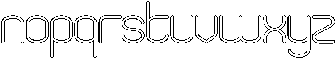 HUMANIZED MACHINE-Hollow otf (400) Font LOWERCASE