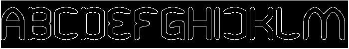 HUNDRED PERCENT-Hollow-Inverse otf (400) Font UPPERCASE
