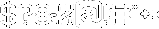 HUNDRED PERCENT-Hollow otf (400) Font OTHER CHARS