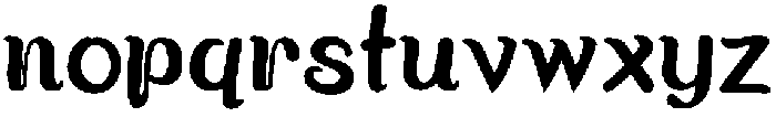 HUSuryeoKR Bold otf (700) Font LOWERCASE
