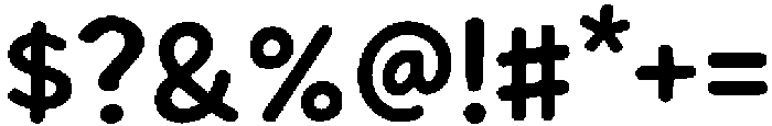 Huggie Type Regular otf (400) Font OTHER CHARS
