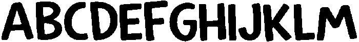 Huggie Type Regular otf (400) Font UPPERCASE