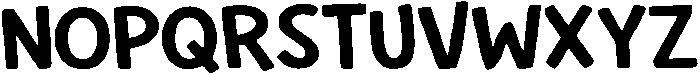 Huggie Type Regular otf (400) Font UPPERCASE