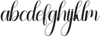 Hugtime Regular otf (400) Font LOWERCASE