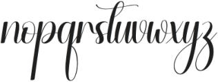 Hugtime Regular otf (400) Font LOWERCASE