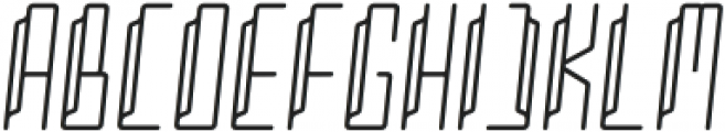 Hulalaby Line Italic otf (400) Font LOWERCASE