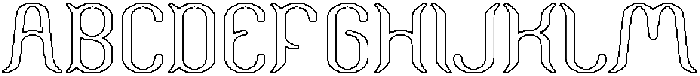 Humaira Aruna Jasmine-Hollow otf (400) Font UPPERCASE