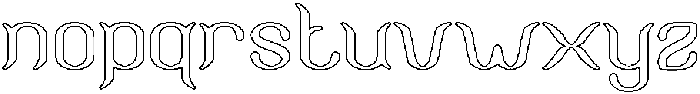 Humaira Aruna Jasmine-Hollow otf (400) Font LOWERCASE