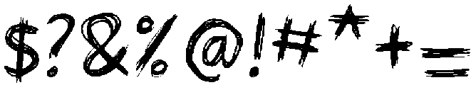 Human Scratch Regular otf (400) Font OTHER CHARS