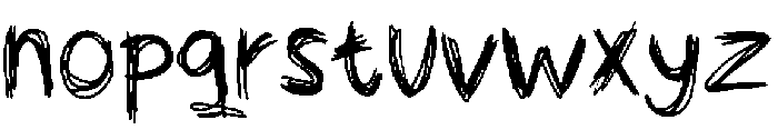 Human Scratch Regular otf (400) Font LOWERCASE