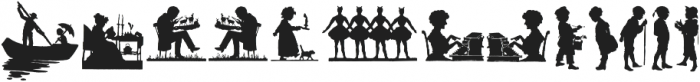 Human Silhouettes Four ttf (400) Font UPPERCASE
