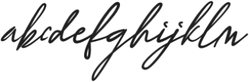Humanist Signature Italic otf (400) Font LOWERCASE