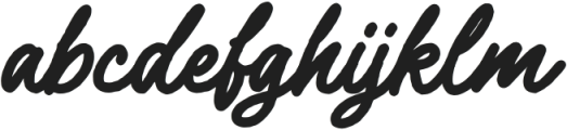Humble Manford Script Solid otf (400) Font LOWERCASE