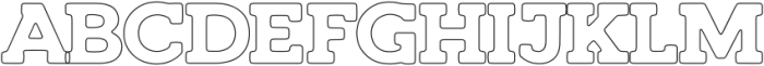 Hundra Outline otf (400) Font UPPERCASE