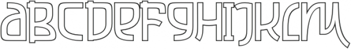 Hunky Dory inline Regular otf (400) Font LOWERCASE