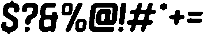 Hurdle Circular Angular Italic otf (400) Font OTHER CHARS