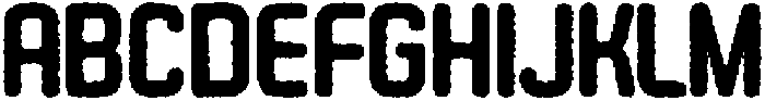 Hurdle Circular Eroded otf (400) Font UPPERCASE