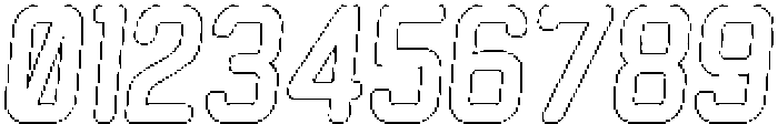 Hurdle Circular Outline Italic otf (400) Font OTHER CHARS