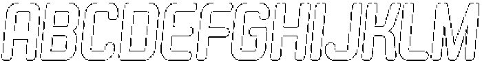Hurdle Circular Outline Italic otf (400) Font UPPERCASE