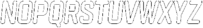 Hurdle Circular Outline Italic otf (400) Font LOWERCASE
