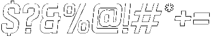 Hurdle Outline Italic otf (400) Font OTHER CHARS