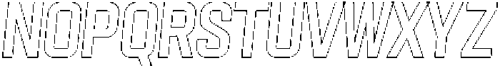Hurdle Outline Italic otf (400) Font LOWERCASE