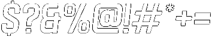 Hurdle Rounded Outline Italic otf (400) Font OTHER CHARS
