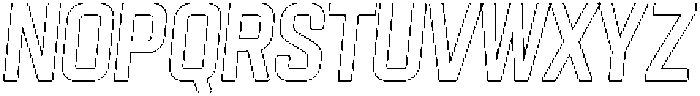 Hurdle Rounded Outline Italic otf (400) Font UPPERCASE